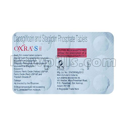 Oxra-S 10/100 Mg (Dapagliflozin/Sitagliptin) 1 Oxra-S 10/100 Mg