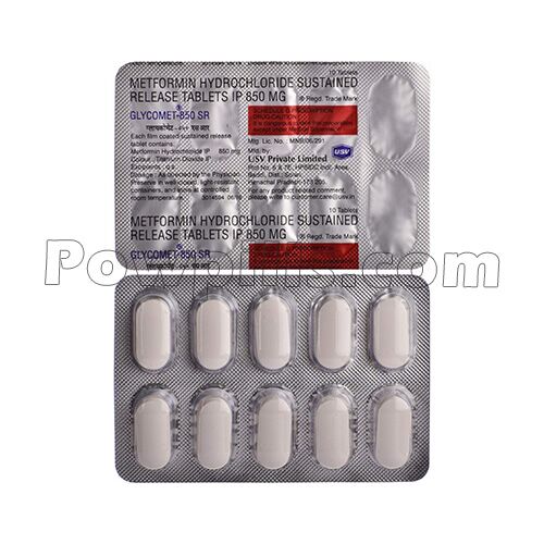 Glycomet 850 SR Tablet (Metformin) 1 Glycomet 850 SR Tablet