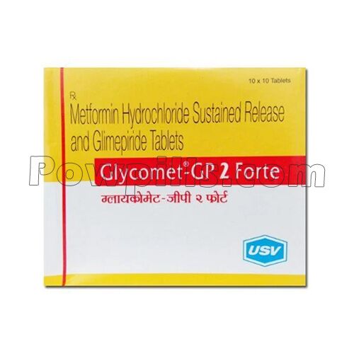 Glycomet-GP 2 Forte (Metformin/Glimepiride) 1 Glycomet-GP 2 Forte