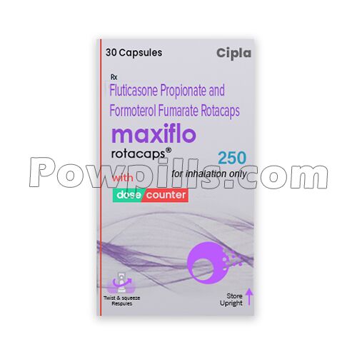 Maxiflo Rotacaps 250 Mcg (Fluticasone/Formoterol) 1 Maxiflo Rotacaps 250 Mcg